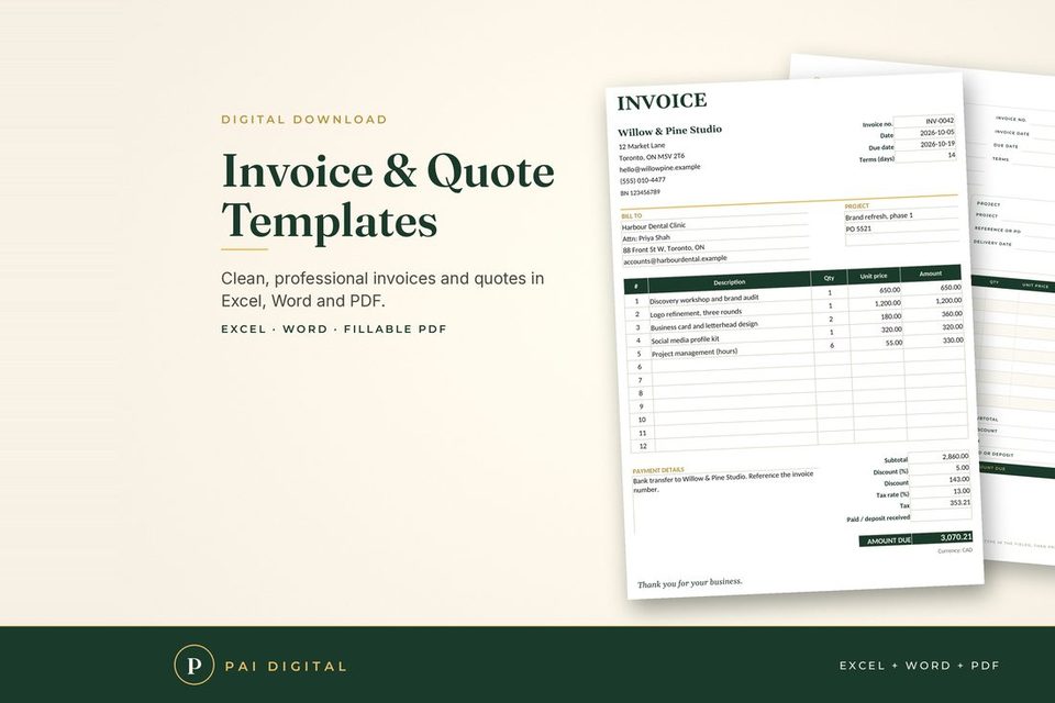Invoice & Quote Templates cover