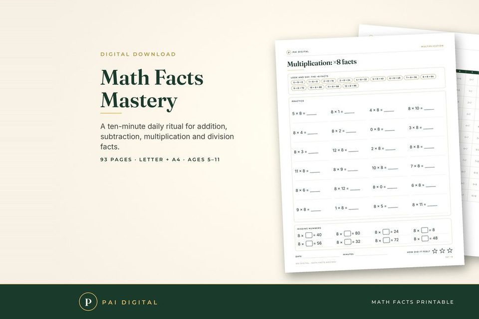 Math Facts Mastery cover