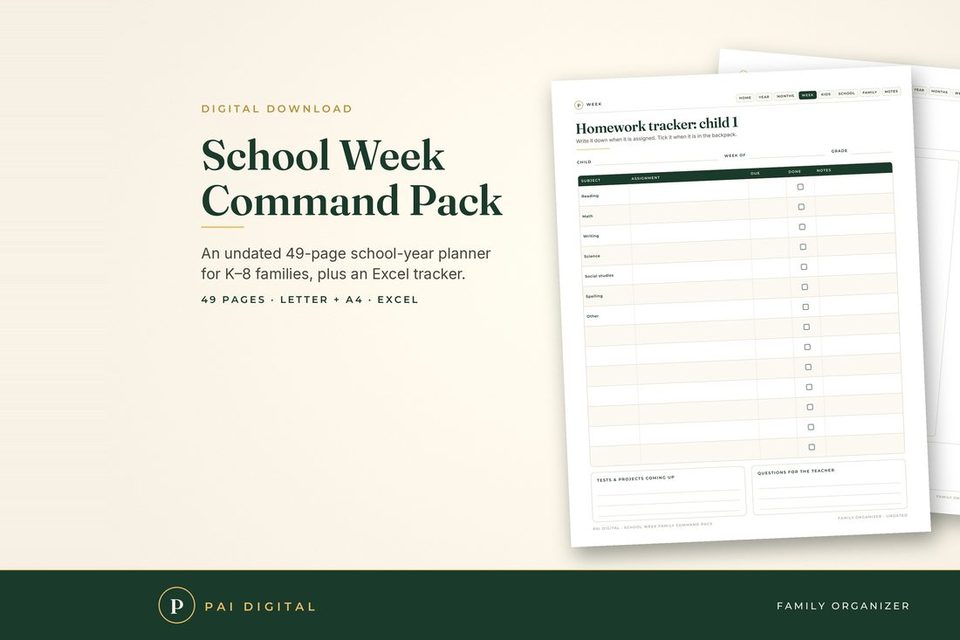 School Week Command Pack cover