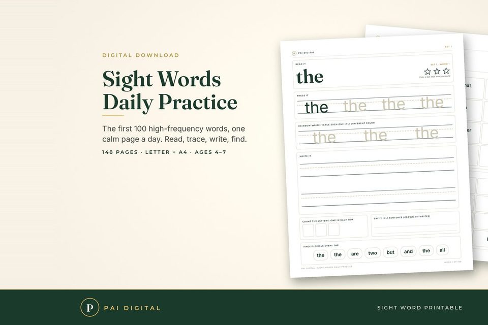 Sight Words Daily Practice cover