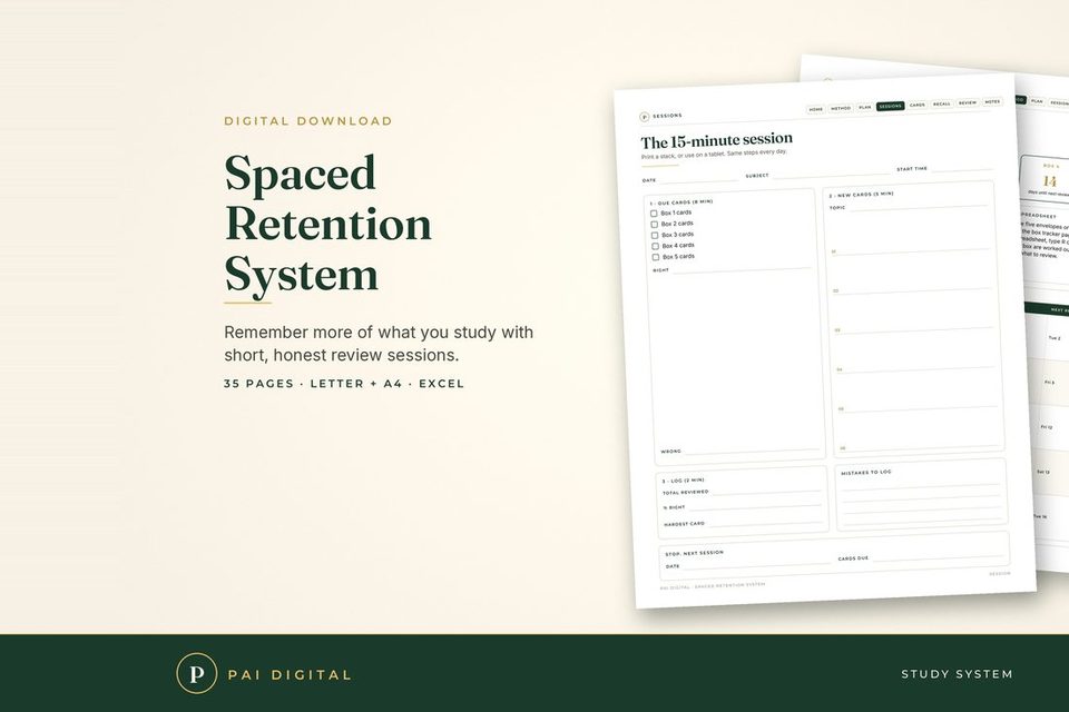 Spaced Repetition Study Planner cover
