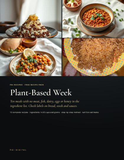 Cover of the Plant-Based Week recipe pack