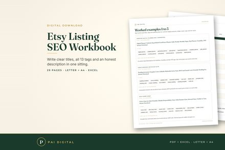 ELS-001 Etsy SEO Workbook & Tag Planner cover