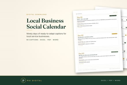 SMB-IG-001 Contractor Instagram Captions, 90-Day Social Calendar cover