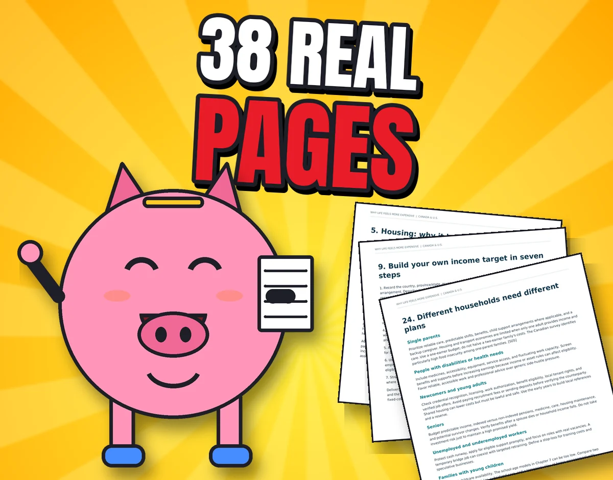 Real ebook pages on a yellow background