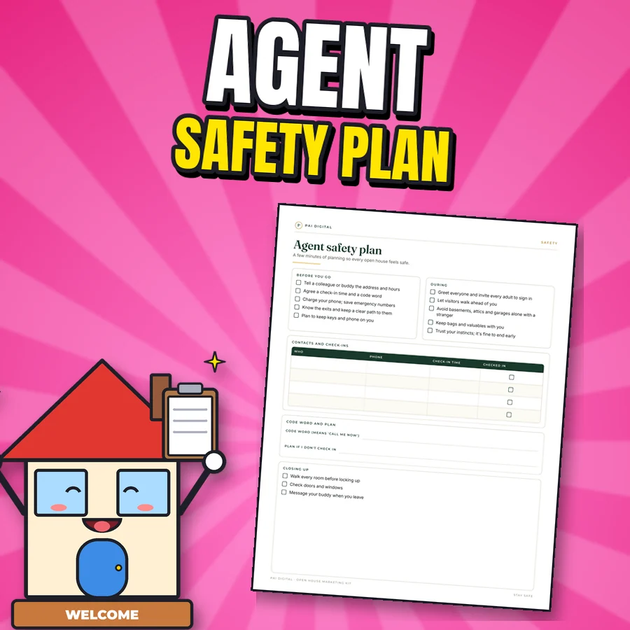 Happy house next to the real agent safety plan page