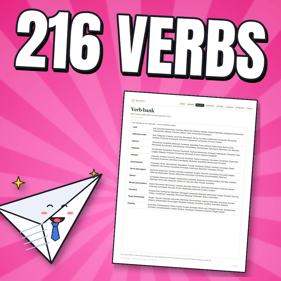 Happy paper plane next to the real Verb bank page