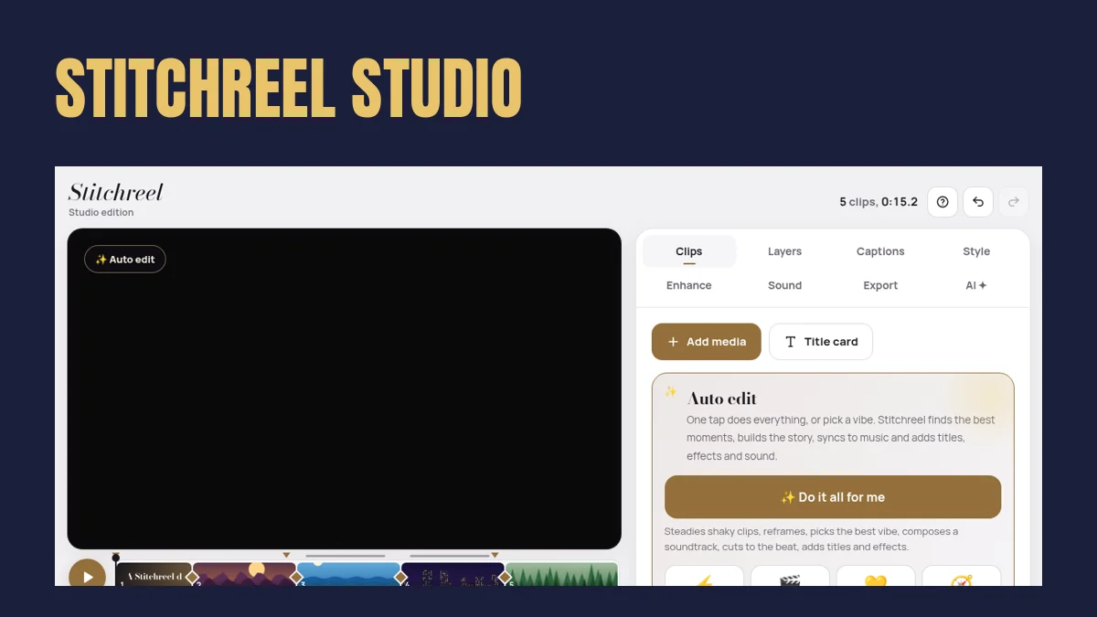 Real Stitchreel Studio demo project